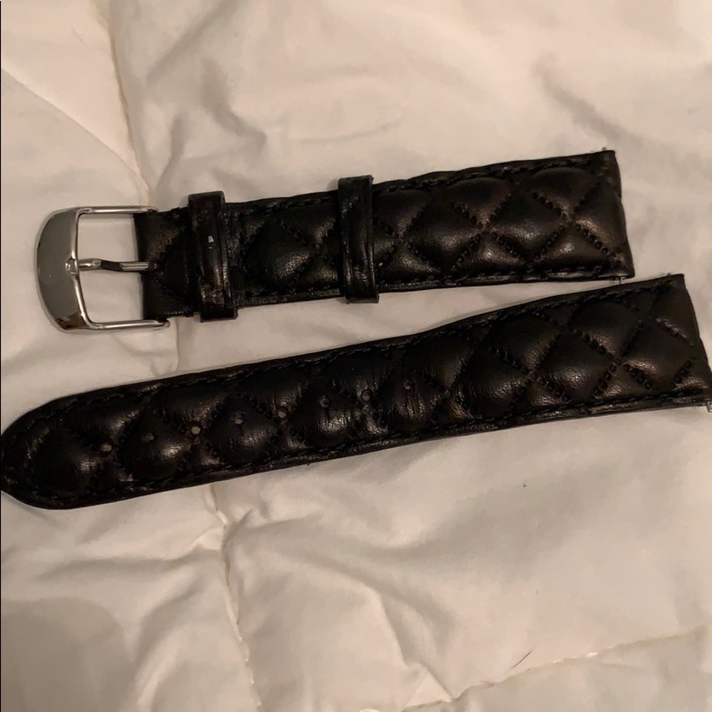 Michele 20mm Quilted Leather Watch Strap